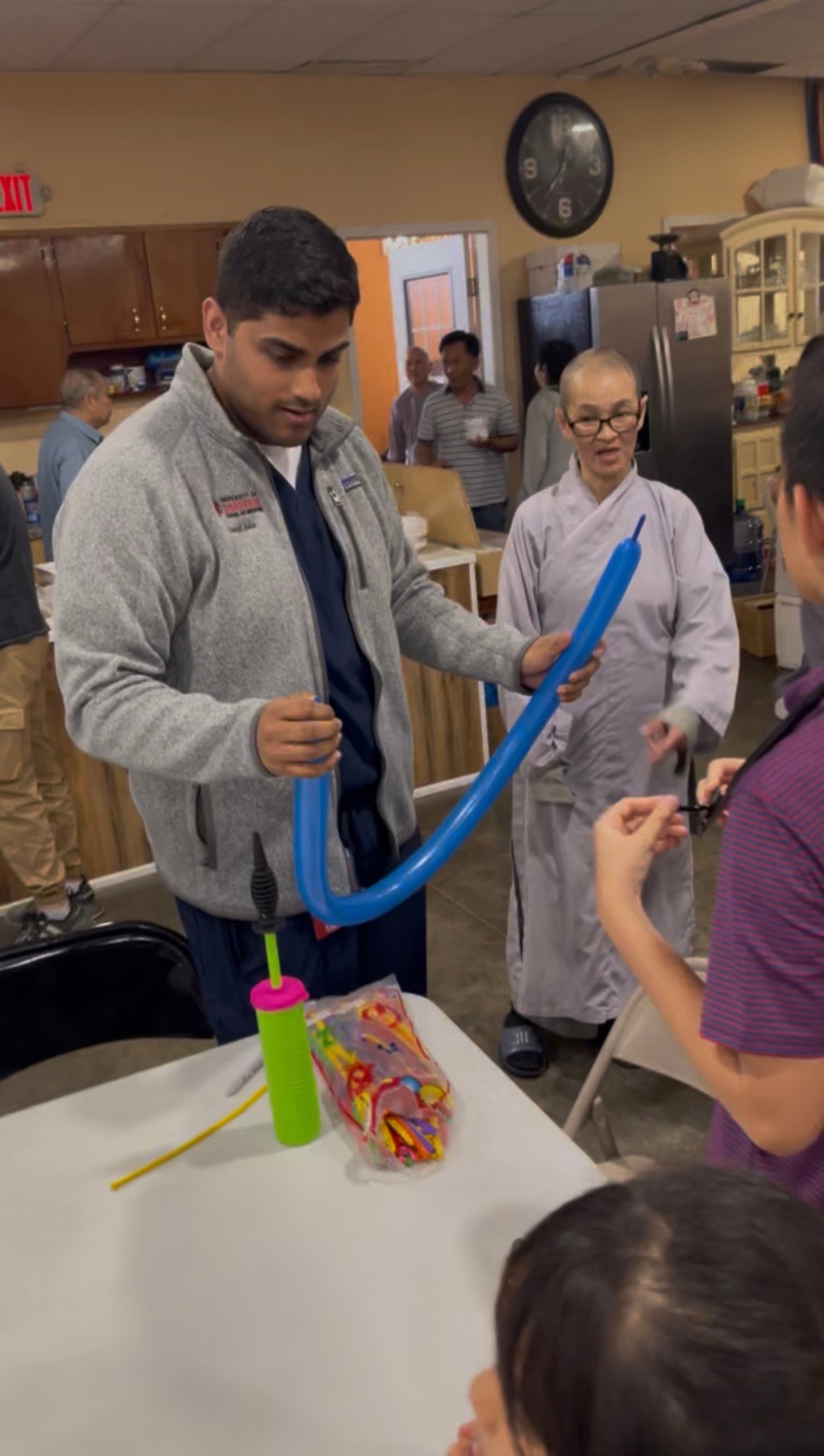 Making balloon animals for kids