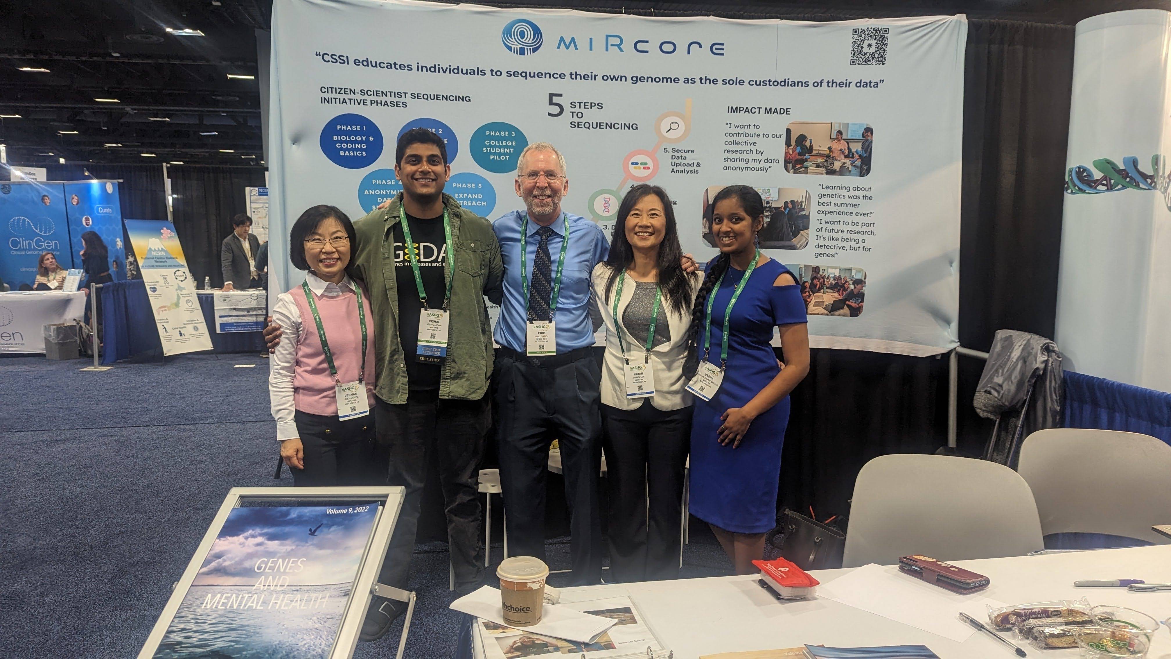 The miRcore team at our ASHG 2025 booth
